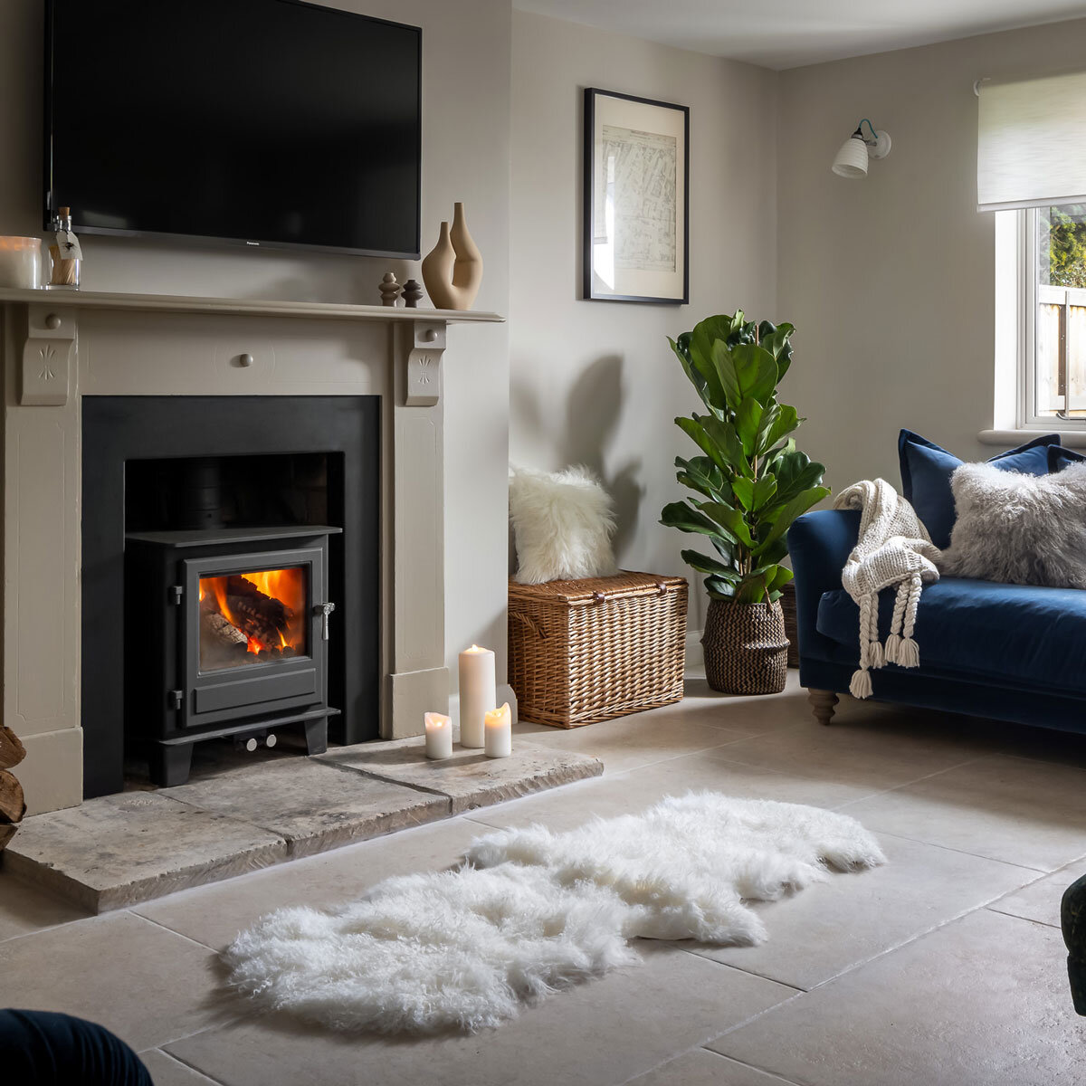 Naturally Sheepskins Mongolian Double Rug 180 x 55 cm in Ivory