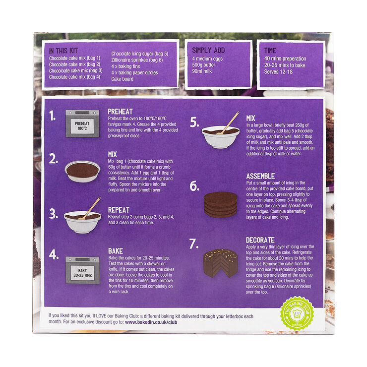 Bakedin Chocolate Fudge Cake Kit, 1kg Costco UK