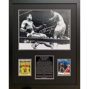 Joe Frazier Signed Framed Photograph