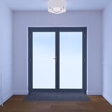 Dortech Double Richmond Aluminium Front Door with Lever Handle in 2 Colours