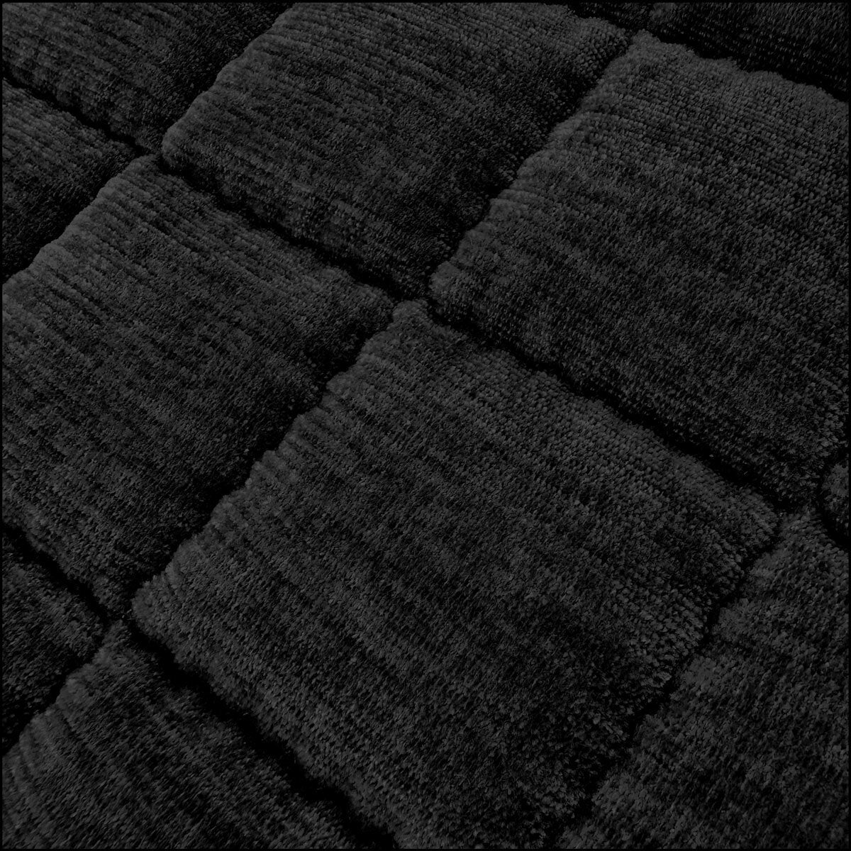 Safdie Crushed Velvet Black Throw , 234 x 244 cm