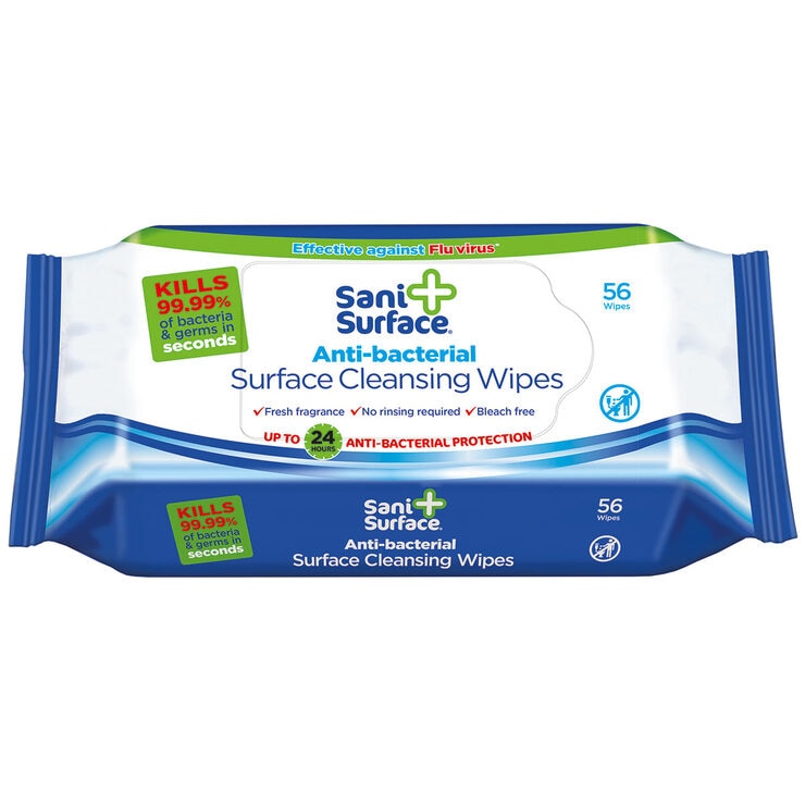Sani Surface Antibacterial Surface Wipes, 12 x 56 Wipes Costco UK