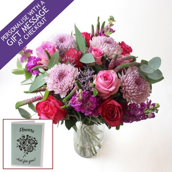 30 Stem Mixed Mother's Day Flower Bouquet with Greetings Card