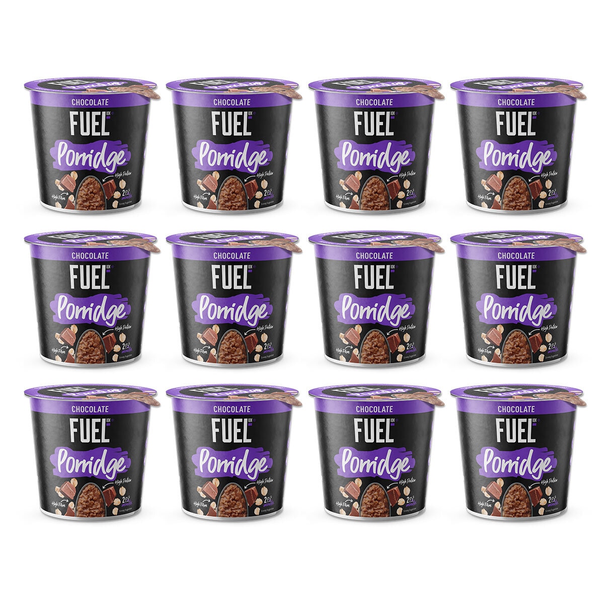 Fuel 10k Chocolate Porridge Pots, 12 x 70g