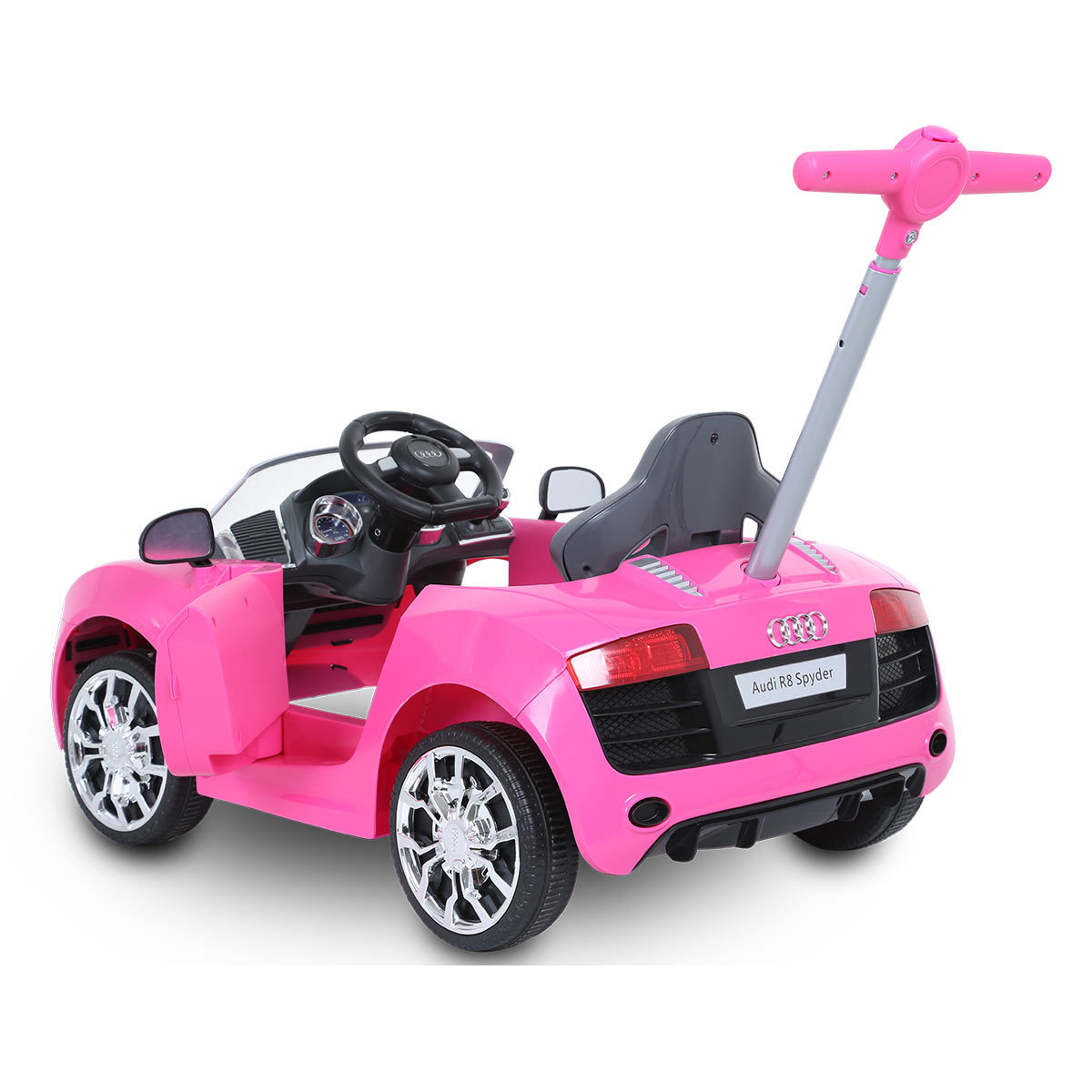 Rollplay Audi R8 Spyder Children's Push Car Ride On - Pink (12+ Months)