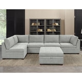 Thomas ville Tisdale Beige 6 Piece Modular Fabric Sofa