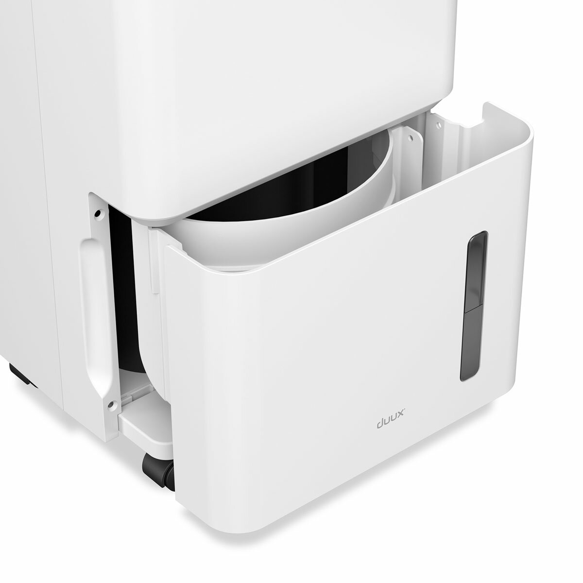 Close up of  Bora Smart Dehumidifier 12L with water tank pulled out