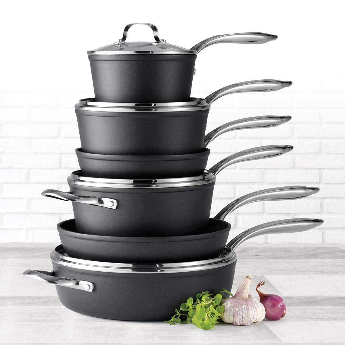 Starfit The Rock 10 Piece Cookware Set, Matte Black
