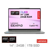 Lenovo IdeaPad Pro 5, Copilot+ PC, AMD Ryzen AI 7, 24GB RAM, 1TB SSD, 14 Inch OLED Laptop, 83JL0012UK Lenovo IdeaPad Pro 5, Copilot+ PC, AMD Ryzen AI 7, 24GB RAM, 1TB SSD, 14 Inch OLED Laptop, 83JL0012UK