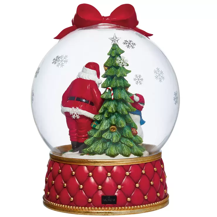 Buy Santa & Snowman Snowglobe with Clock Back Image at Costco.co.uk