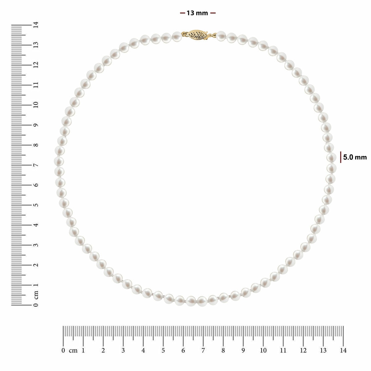 5-7mm Cultured Freshwater White Pearl Earring & Necklace Set, 14ct Yellow Gold 5-7mm Cultured Freshwater White Pearl Earring & Necklace Set, 14ct Yellow Gold