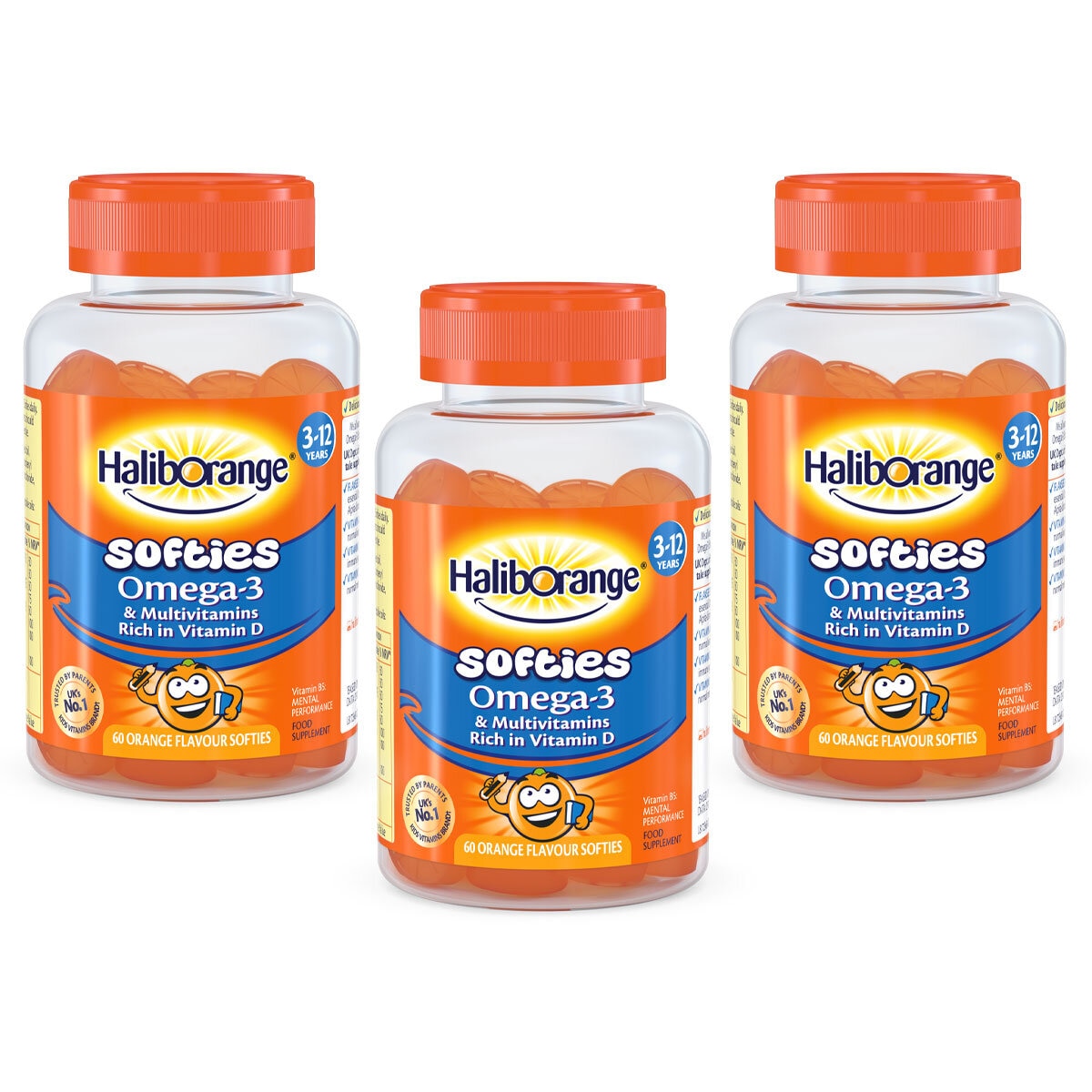 Haliborange Softies Omega-3, 3 x 60 Count