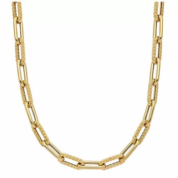 14ct Yellow Gold Twisted Paperclip Necklace 14ct Yellow Gold Twisted Paperclip Necklace