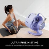 Lifestyle image showing ultra fine misting Lifestyle image showing ultra fine misting