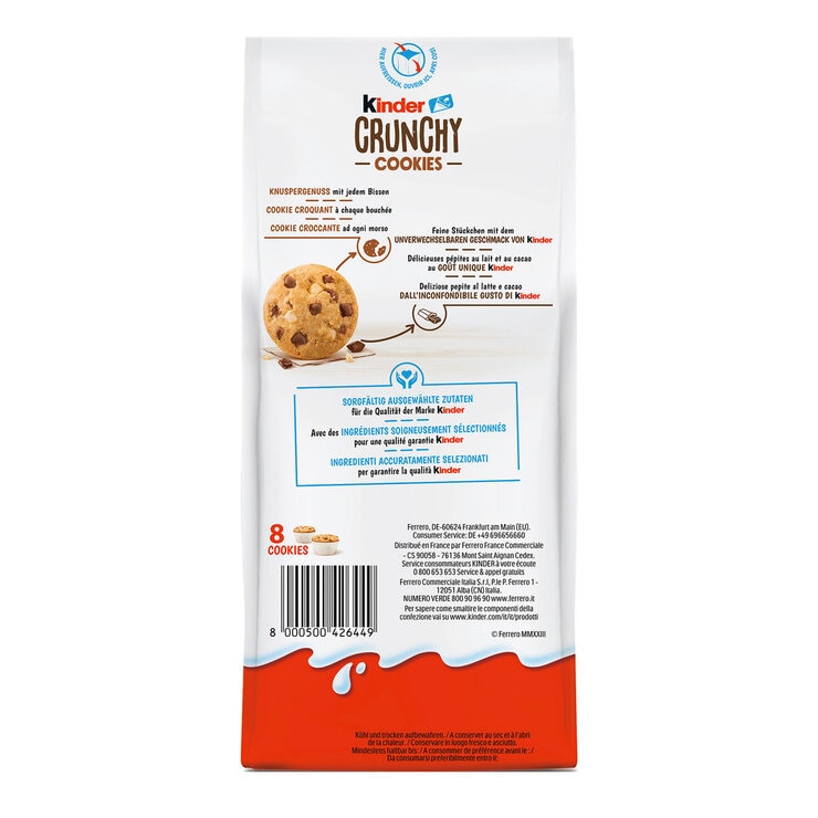 Kinder Crunchy Cookies, 3 x 136g