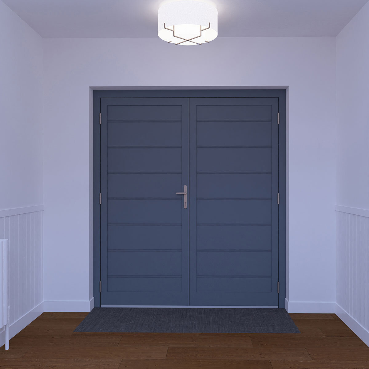Dortech Double Malton Aluminium Front Door with Lever Handle in 2 Colours