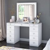 Tresanti VANITY TABLE WITH LED LIGHTED MIRROR