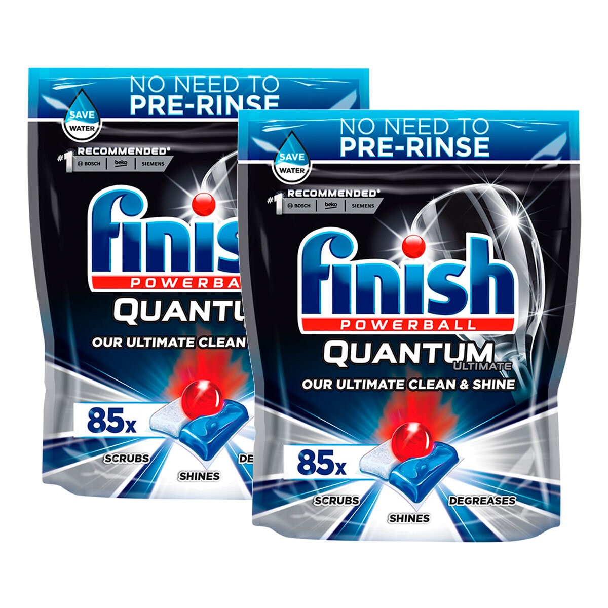 Finish Quantum Ultimate Dishwasher Tablets, LEMON, 85 Tablets