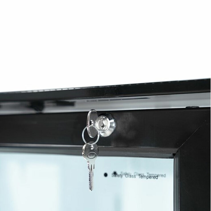 Contender RUG047 783L Commercial Hinged Double Glass Door Fridge, E Rated in White Contender RUG047 783L Commercial Hinged Double Glass Door Fridge, E Rated in White