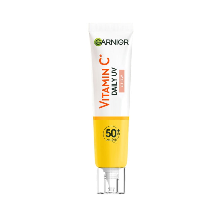 Garnier Daily UV Fluid, SPF 50+, Vitamin C Sheer Glow, Invisible & BHA+ Niacinamide