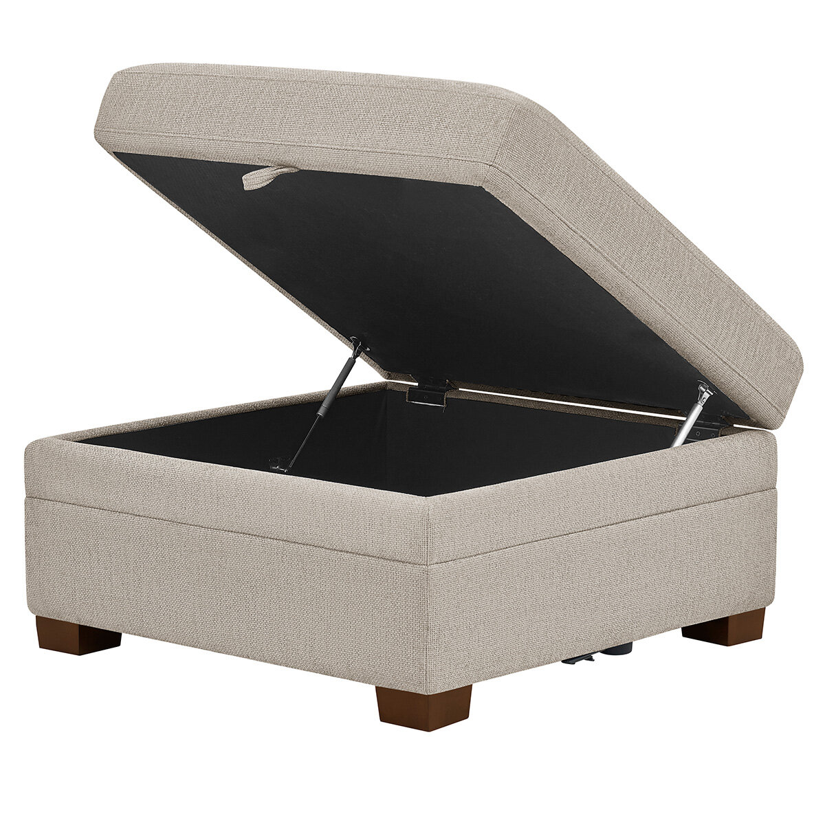 Tisdale No Tuft Ottoman_ White Background