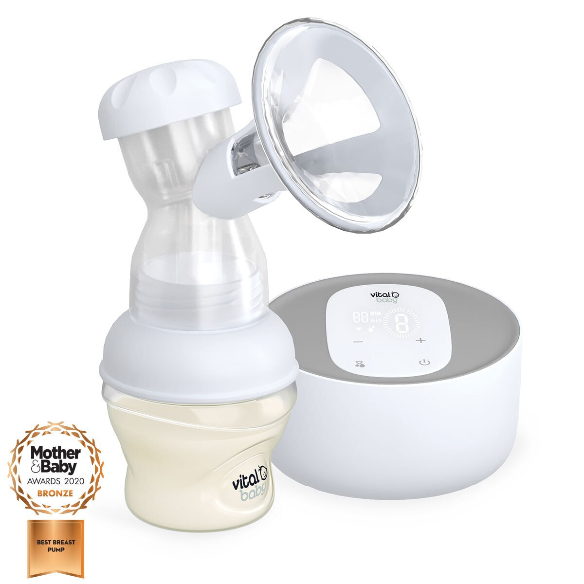 Vital Baby Nurture Flexcone Electric Breast Pump with 3 x 150ml Bottles and 30 x Storage Bags