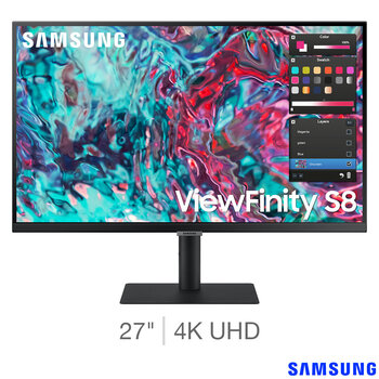 Samsung S80TB 27 Inch 4K Ultra HD 60Hz IPS Monitor, LS27B800TGUXXU