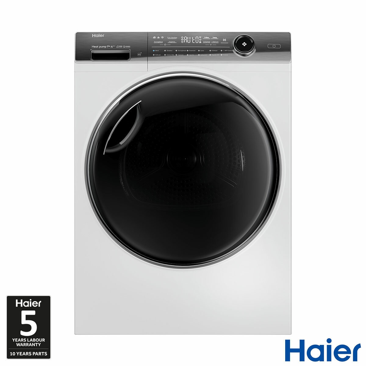 Haier Series 7 HD90-A3Q979U1 9kg Heat Pump Tumble Dryer, A+++ Rated in White