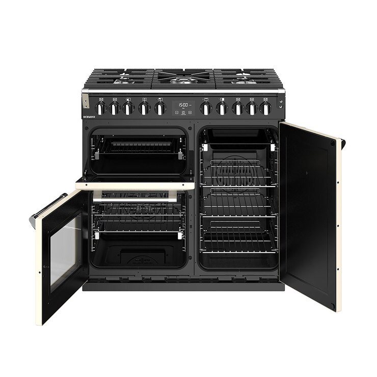 Stoves Richmond S900DF, 90cm Dual Fuel Range Cooker A Rating in Cream