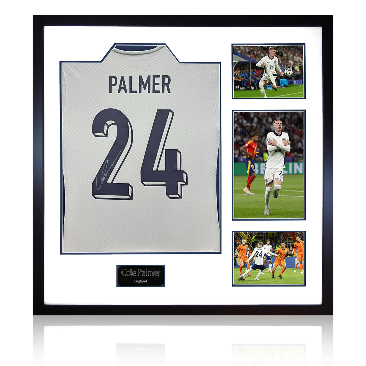 Cole Palmer Signed England Shirt Elite Frame