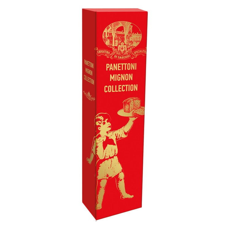 Lazzaroni Chiostro Di Saronno Assorted Mini Panettone Gift Tower, 5 x 100g Lazzaroni Chiostro Di Saronno Assorted Mini Panettone Gift Tower, 5 x 100g