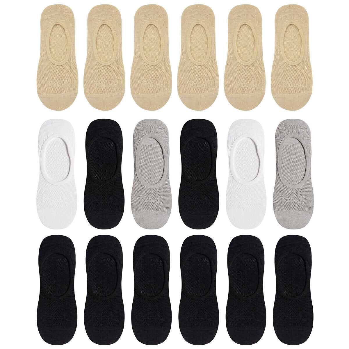 Pringle Men's 2 x 3 Pack Invisible Socks in 3 Colours and Size 7-11