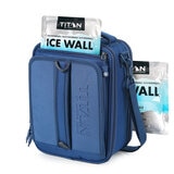 Titan Fridge Cold, Crush Resistant Lunch Pack with 2 Ice Walls in Blue