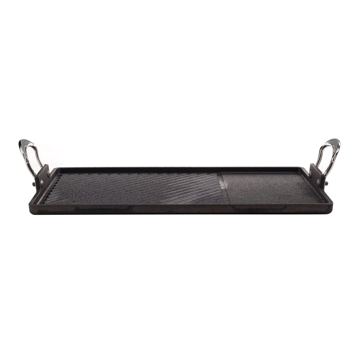 Samuel Groves Britania Cast Iron Double Burner Griddle, 45 x 25 cm