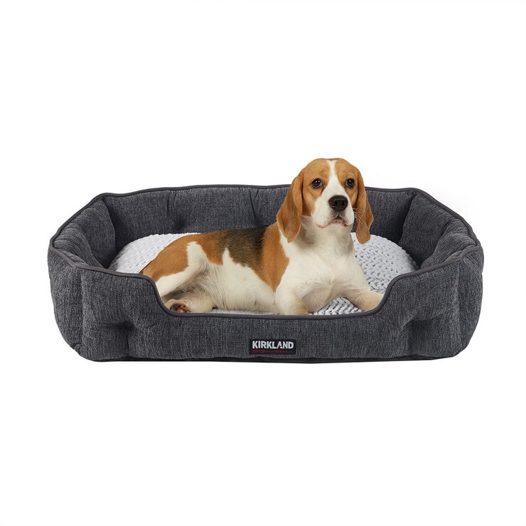Kirkland Signature Tufted Cuddler Pet Bed 30" x 22" (76cm x 56cm) in Grey