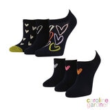 Caroline Gardner Ladies Trainer Sock 6 Pack in Navy