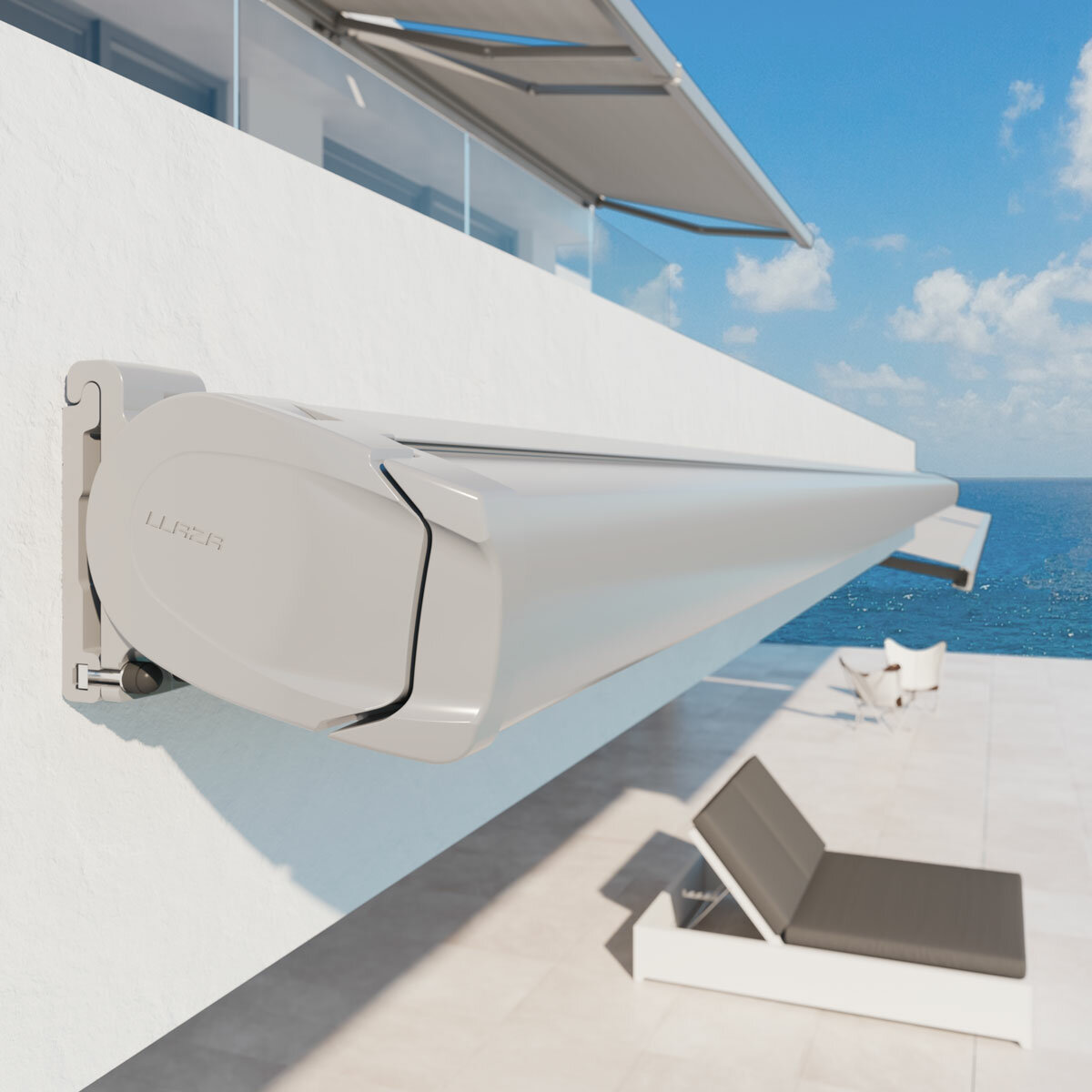 Olympus Awnings Athena Outdoor Patio Awning up to 2.5m Projection, Fully Installed