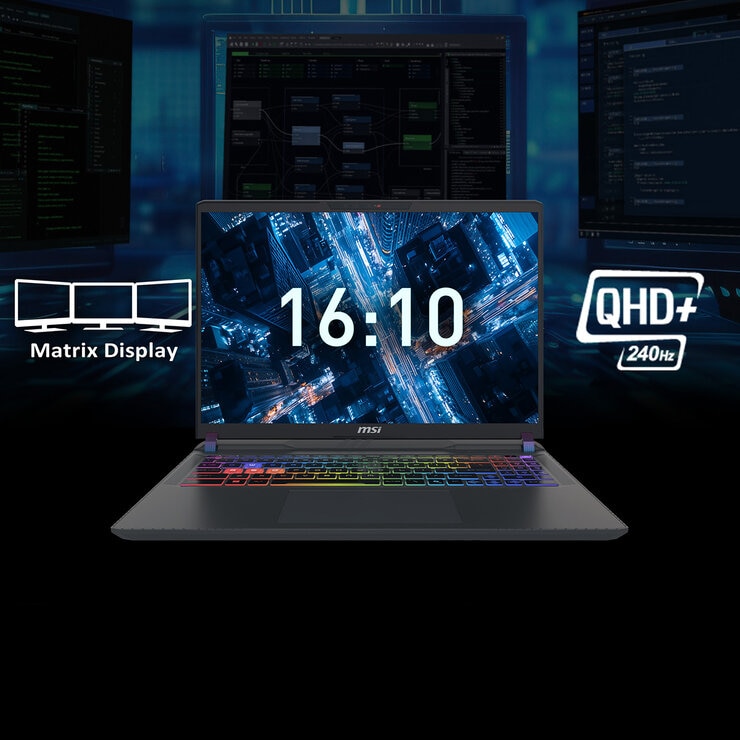 MSI Vector, Intel Core Ultra 9, 32GB RAM, 1TB SSD, NVIDIA GeForce RTX 5080, 16 Inch Gaming Laptop