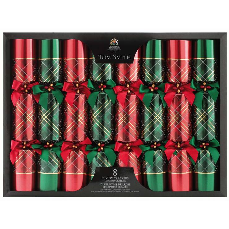 Tom Smith 14 Inch (36 cm) Luxury Christmas Crackers 8 Pack With Silver Plated Party Favours in 3