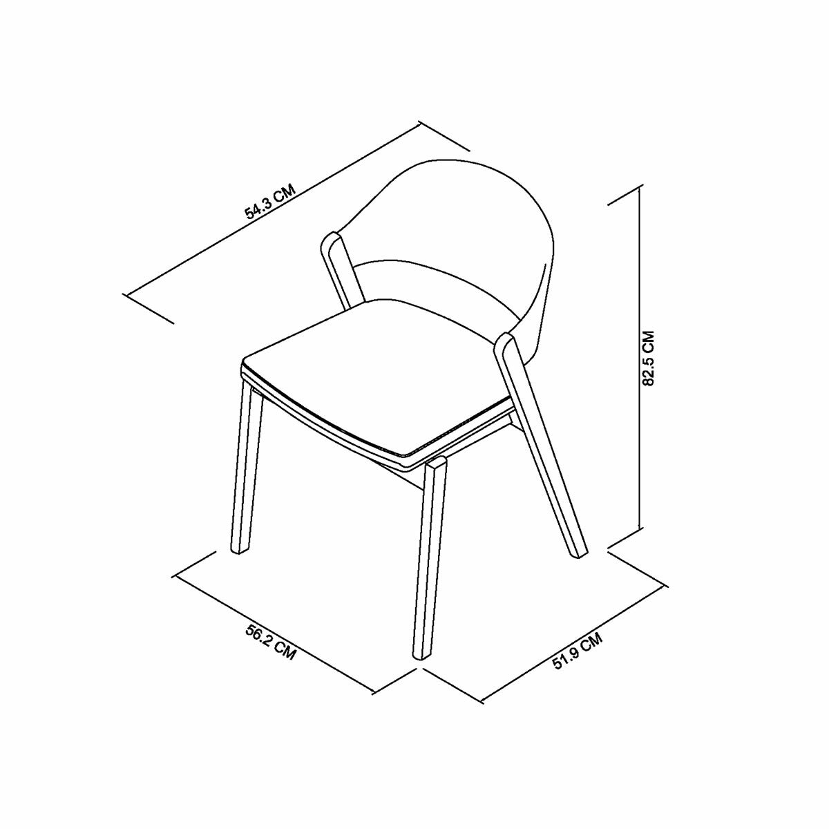 Bentley Designs Vega Scandi Light Oak Beige Leather Dining Chair, 2 Pack