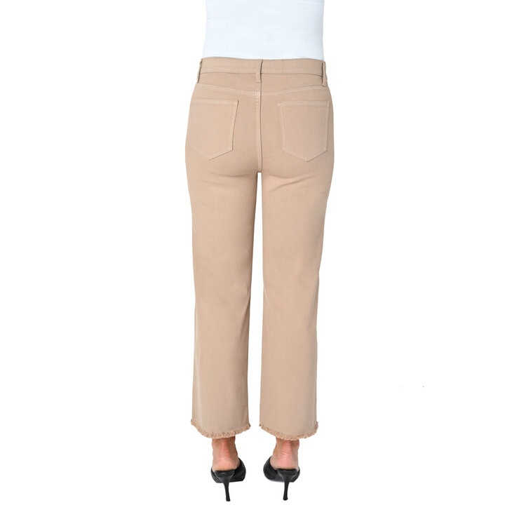 Briggs Ladies Twill Wide Leg Pant in Taupe