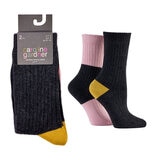 Caroline Gardner Ladies Bamboo Leisure Sock 6 Pack in Grey