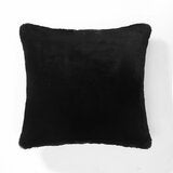 Mon Chateau Black Tweed Faux Fur Cushion, 50 x 50 cm Mon Chateau Black Tweed Faux Fur Cushion, 50 x 50 cm