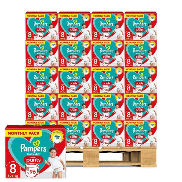 Pampers Baby Dry Pants Size 8, 40 x 96 Pack Pampers Baby Dry Pants Size 8, 40 x 96 Pack