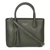Osprey London Coast Leather Women's Grab Handbag, Forest Green