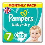 Pampers Baby-Dry Size 7, 112 Monthly Pack