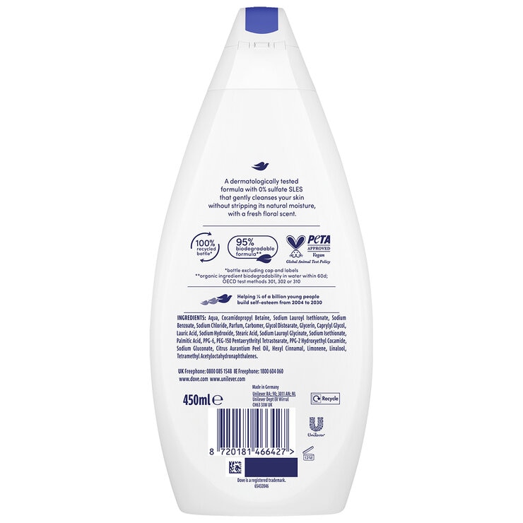 Dove Body Wash 6 x 450ml Dove Body Wash 6 x 450ml