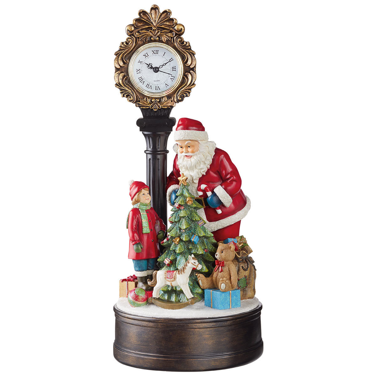 Santa holiday clock without background