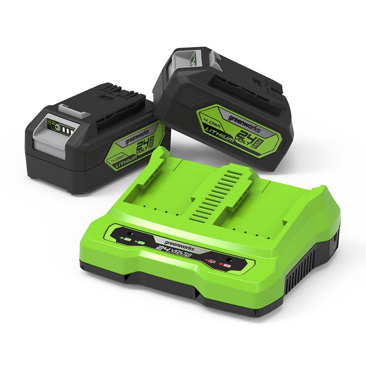 Twin 24V Charger with 2 x 24V 4Ah Li-ion Batteries