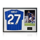George Hirst Signed Framed Ipswich Town Football Shirt including 1 Photo in 2 Options: White or Black Mount